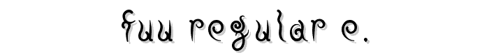fuu Regular E. font